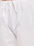 Vastramay Men's Aqua Blue Solid Kurta with White Pyjama Set